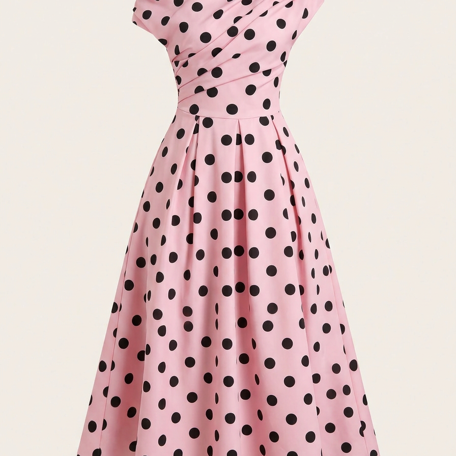 Polka Dot Midi Wedding Guest Dress - studio